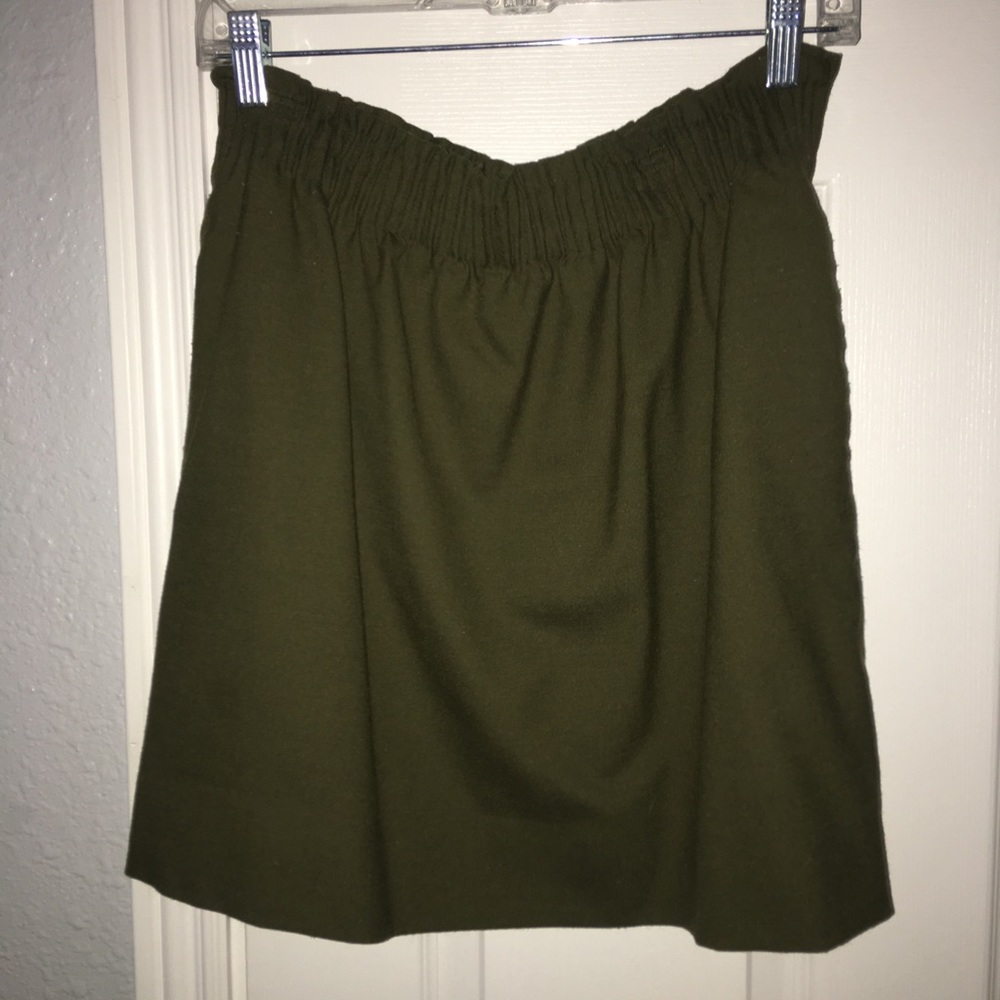 JCrew Green SideWalk Skirt